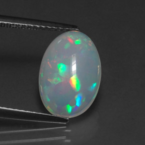 2.12 ct Multicolor Opal Gemstone, Opal Gem in Oval Cabochon Shape for Sale.
