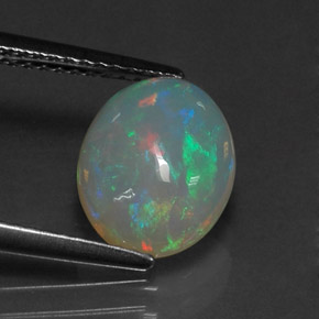1.88 ct Multicolor Opal Gemstone, Opal Gem in Oval Cabochon Shape for Sale.