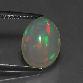 2.33 ct Multicolor Opal Gemstone, Opal Gem in Oval Cabochon Shape for Sale.