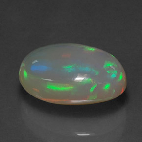 3.77 ct Multicolor Opal Stone, Natural Opal in Oval Cabochon Shape for Sale