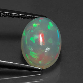 2.57 ct Multicolor Opal Gemstone, Opal Gem in Oval Cabochon Shape for Sale.