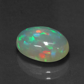 2.57 ct Multicolor Opal Stone, Natural Opal in Oval Cabochon Shape for Sale
