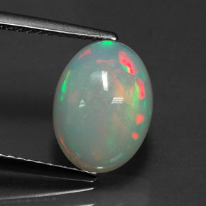 2.06 ct Multicolor Opal Gemstone, Opal Gem in Oval Cabochon Shape for Sale.
