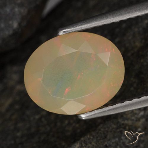 1.45ct Natural Multicolor Opal, Oval, Translucent