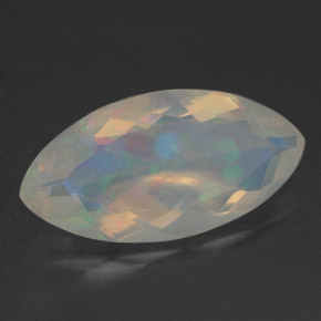 1.39 ct Multicolor Opal Stone, Natural Opal in Marquise Facet Shape for Sale