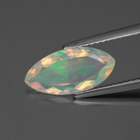 1.26 ct Multicolor Opal Gemstone, Opal Gem in Marquise Facet Shape for Sale.
