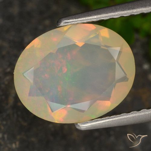 1.27ct Natural Multicolor Opal, Oval, Translucent