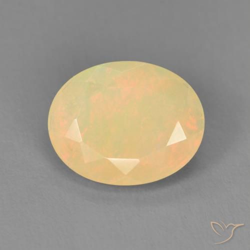 1.48 ct Multicolor Opal Stone, Natural Opal in Oval Facet Shape for Sale