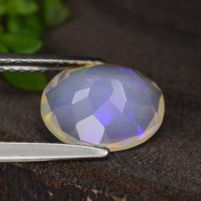 Opal Gemstone in 10 x 8 mm (calibrated) Size for Sale, Opal Stone in Bluish White Color