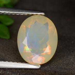 1.69 ct Multicolor Opal Stone, Natural Opal in Oval Facet Shape for Sale