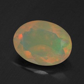 1.49 ct Multicolor Opal Stone, Natural Opal in Oval Facet Shape for Sale