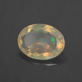 1.34 ct Multicolor Opal Stone, Natural Opal in Oval Facet Shape for Sale