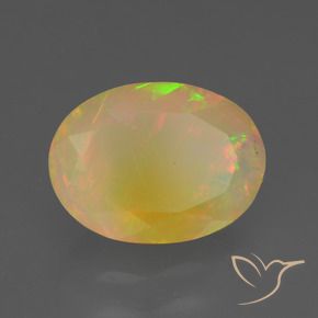 1.81 ct Multicolor Opal Stone, Natural Opal in Oval Facet Shape for Sale