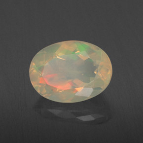 1.88 ct Multicolor Opal Stone, Natural Opal in Oval Facet Shape for Sale