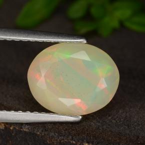 Multicolor Opal Gem - 1.2ct Oval Facet (ID: 314841)
