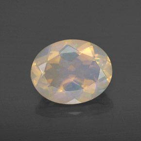 1.70 ct Multicolor Opal Gemstone, Opal Gem in Oval Facet Shape for Sale.