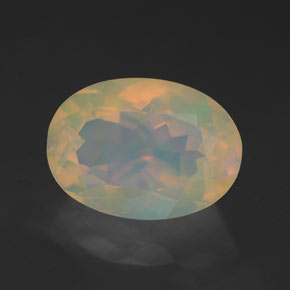 1.96 ct Multicolor Opal Gemstone, Opal Gem in Oval Facet Shape for Sale.