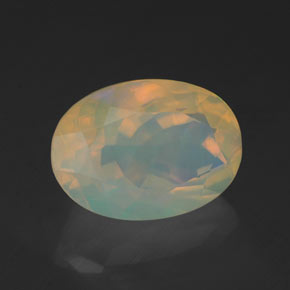 1.96 ct Multicolor Opal Stone, Natural Opal in Oval Facet Shape for Sale
