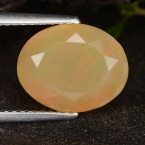 2.07 ct Yellow Opal Gemstone, Opal Gem in Oval Facet Shape for Sale.