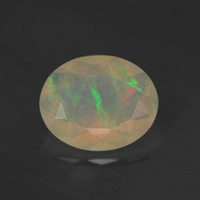 1.27 ct Multicolor Opal Gemstone, Opal Gem in Oval Facet Shape for Sale.