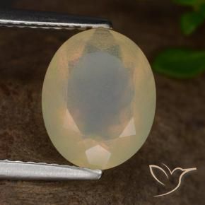 1.42 ct Multicolor Opal Stone, Natural Opal in Oval Facet Shape for Sale