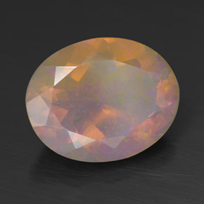 2.12 ct Multicolor Opal Stone, Natural Opal in Oval Facet Shape for Sale