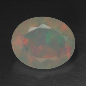 1.99 ct Multicolor Opal Gemstone, Opal Gem in Oval Facet Shape for Sale.