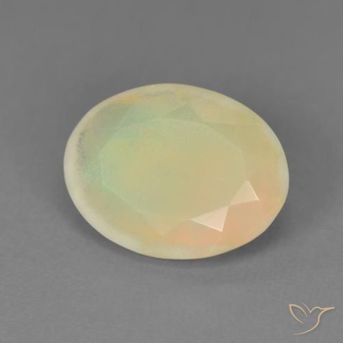 1.96 ct Multicolor Opal Stone, Natural Opal in Oval Facet Shape for Sale