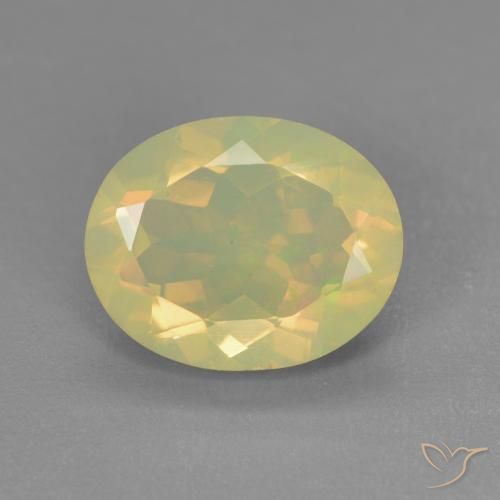 1,43 ct ovaler mehrfarbiger Opal aus Äthiopien, Größe 10 x 8mm, natürlicher Edelstein, Transparent Reinheit, 1 Stück ovaler Opal, Mohs-Härte von 5,5 - 6,5 , Amors Stein, Photo A