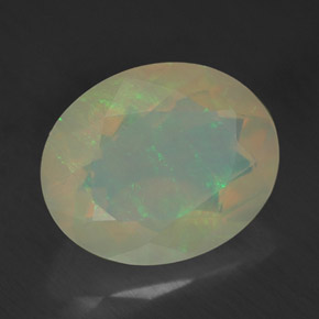 2.09 ct Multicolor Opal Gemstone, Opal Gem in Oval Facet Shape for Sale.
