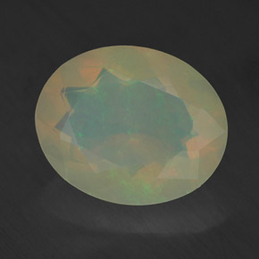 2.09 ct Multicolor Opal Stone, Natural Opal in Oval Facet Shape for Sale