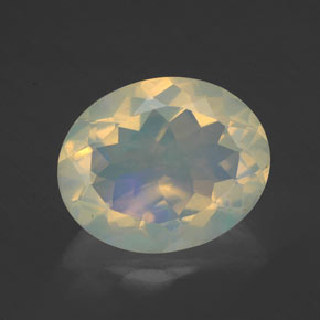 2.19 ct Multicolor Opal Gemstone, Opal Gem in Oval Facet Shape for Sale.