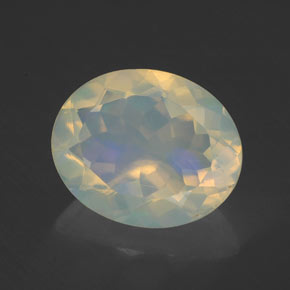 2.19 ct Multicolor Opal Stone, Natural Opal in Oval Facet Shape for Sale