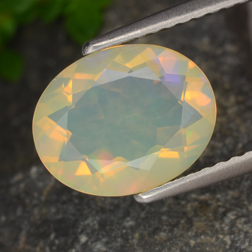 Multicolor Opal Gem - 1.3ct Oval Facet (ID: 315322)