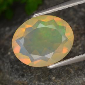 Многоцветный Опал Камень - 1.3ct Фасетный Овал (ID: 315323)