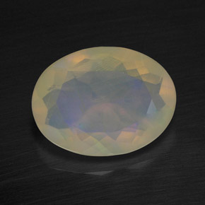 2.28 ct Multicolor Opal Gemstone, Opal Gem in Oval Facet Shape for Sale.