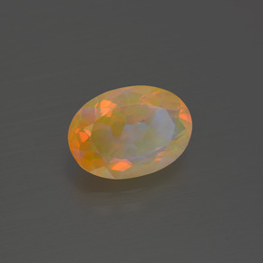 1.62 ct Multicolor Opal Stone, Natural Opal in Oval Facet Shape for Sale