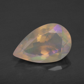 1.67 ct Multicolor Opal Gemstone, Opal Gem in Pear Facet Shape for Sale.