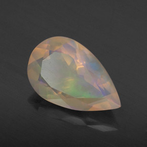 1.67 ct Multicolor Opal Stone, Natural Opal in Pear Facet Shape for Sale