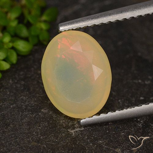 1.34ct Natural Multicolor Opal, Oval, Translucent
