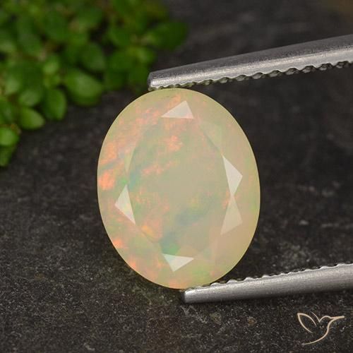 1.58ct Natural Multicolor Opal, Oval, Translucent