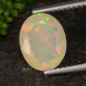 Многоцветный Опал Камень - 1.4ct Фасетный Овал (ID: 316442)