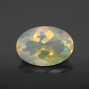 1.78 ct Multicolor Opal Gemstone, Opal Gem in Oval Facet Shape for Sale.