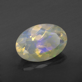 1.78 ct Multicolor Opal Stone, Natural Opal in Oval Facet Shape for Sale