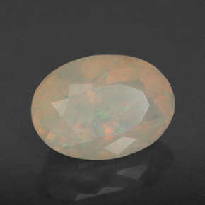 1.86 ct Multicolor Opal Stone, Natural Opal in Oval Facet Shape for Sale