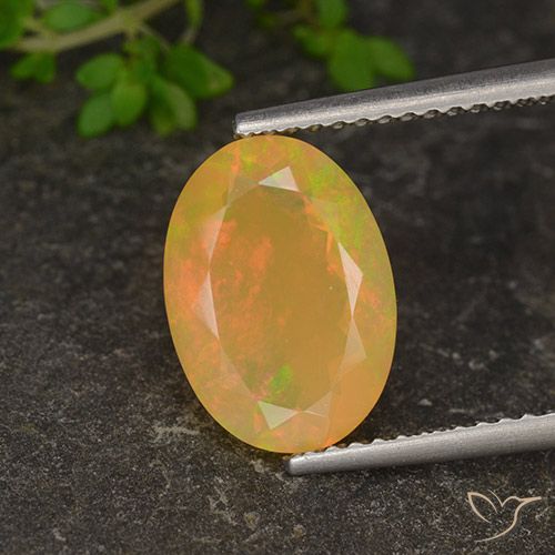 1.87ct Natural Multicolor Opal, Oval, Translucent