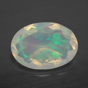 2.27 ct Multicolor Opal Gemstone, Opal Gem in Oval Facet Shape for Sale.