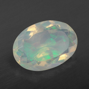 2.27 ct Multicolor Opal Stone, Natural Opal in Oval Facet Shape for Sale