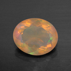 1.64 ct Multicolor Opal Gemstone, Opal Gem in Oval Facet Shape for Sale.