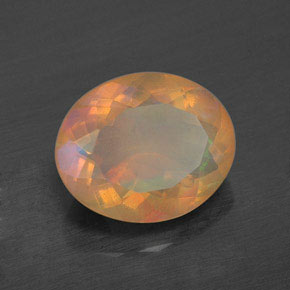 1.64 ct Multicolor Opal Stone, Natural Opal in Oval Facet Shape for Sale